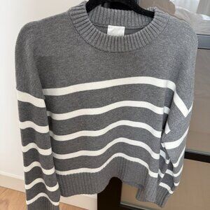 H&M Womens Grey Striped Sweater NWOT Size L